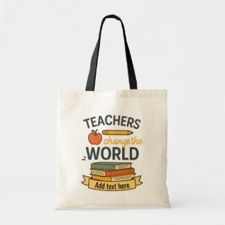 Tote Bag Conception de citation d'enseignant personnalisée 