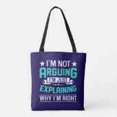 Tote Bag Conception de citation drôle et sarcastique (Dos)