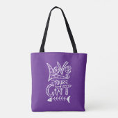 Tote Bag Conception de citation rose mignonne d'amour pour (Dos)
