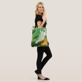 Tote Bag Conception de collage effrayant, Halloween rétro v (Sur le modèle)