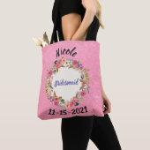 Tote Bag Conception de courroies florales de Bridesmaid (De près)