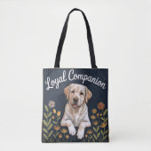 Tote Bag Conception de courtepointe Labrador Retriever doré (Devant)