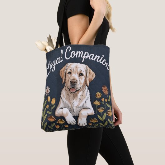 Tote Bag Conception de courtepointe Labrador Retriever doré (De près)