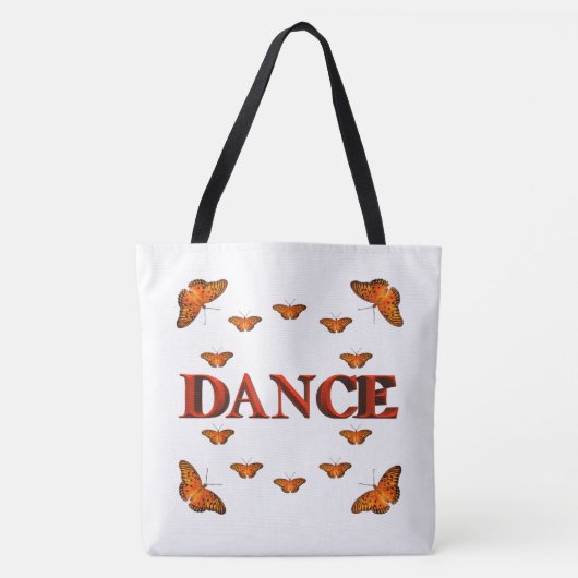 Tote Bag Conception de danse avec des papillons (Devant)