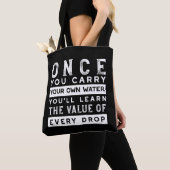 Tote Bag Conception de devis de sagesse - Valeur de chaque  (De près)