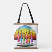 Tote Bag Conception de femmes africaines colorées (Dos)