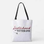 Tote Bag Conception de fierté militaire des sœurs de vétéra (Dos)