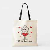 Tote Bag Conception de figure bâton mignonne tout ce dont v (Dos)