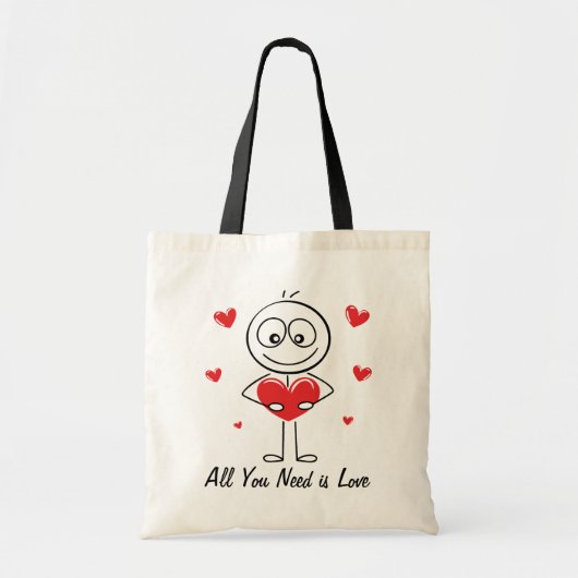 Tote Bag Conception de figure bâton mignonne tout ce dont v (Devant)