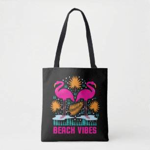 Tote Bag Conception de flamants roses de vibes de plage