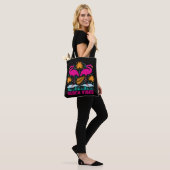 Tote Bag Conception de flamants roses de vibes de plage (Sur le modèle)