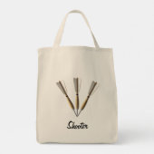 Tote Bag Conception de fléchettes à monogramme (Dos)