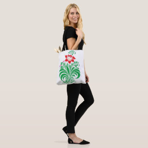 Tote Bag Conception de fleurs florales ornementales – Éléga