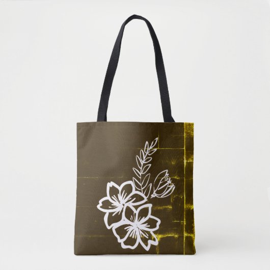 Tote Bag Conception de fleurs sombres (Devant)