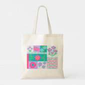 Tote Bag Conception de fleurs vibrantes en fleurs (Dos)