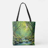 Tote Bag Conception de flux forestiers enchantés (Dos)