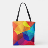 Tote Bag Conception de flux géométrique abstrait vibrant (Dos)