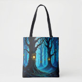 Tote Bag Conception de forêt de l'oeil de fantasy sombre (Devant)