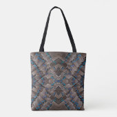 Tote Bag Conception de fractale plume de faisan (Dos)