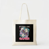 Tote Bag Conception de gamer de chat - Purr sur Gamer Joyst (Devant)