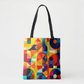 Tote Bag Conception de géométrie de couleur Bauhaus (Devant)