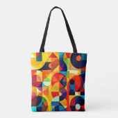 Tote Bag Conception de géométrie de couleur Bauhaus (Dos)
