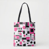 Tote Bag Conception de géométrie rose Art Pop (Devant)