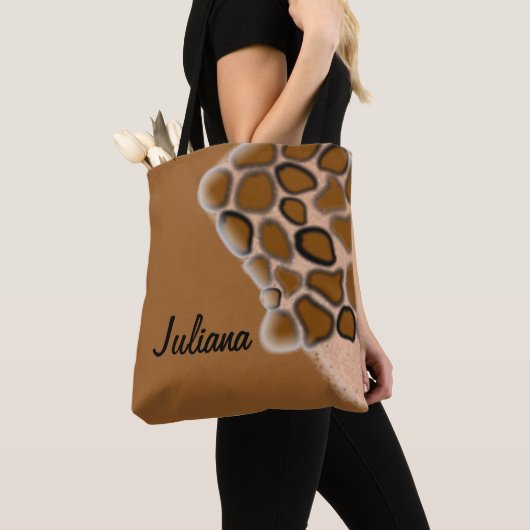 Tote Bag Conception de girafe d'animal sauvage (De près)