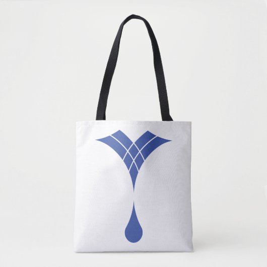 Tote Bag conception de goutte d'eau bleue (Devant)