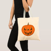 Tote Bag Conception de Halloween citrouille effrayante Jack (Devant (produit))