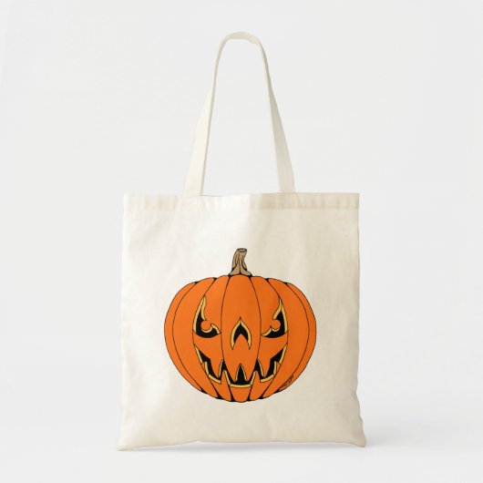 Tote Bag Conception de Halloween citrouille effrayante Jack (Devant)