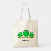 Tote Bag Conception de hiboux personnalisés (Dos)