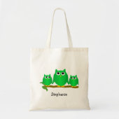 Tote Bag Conception de hiboux personnalisés (Devant)