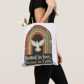 Tote Bag Conception de la foi rétro-enracinée (De près)