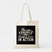 Tote Bag Conception de la motivation chrétienne - Foi, Amou (Dos)