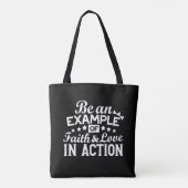 Tote Bag Conception de la motivation chrétienne - Foi, Amou (Dos)
