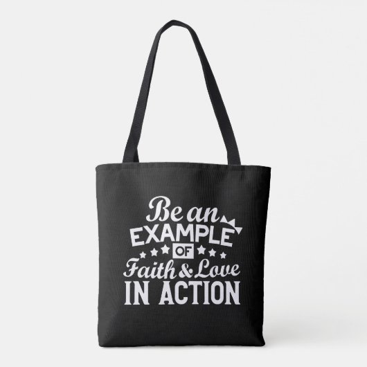 Tote Bag Conception de la motivation chrétienne - Foi, Amou (Dos)