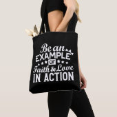 Tote Bag Conception de la motivation chrétienne - Foi, Amou (De près)