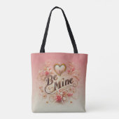 Tote Bag Conception de la Saint-Valentin Sois Mien avec Cœu (Dos)
