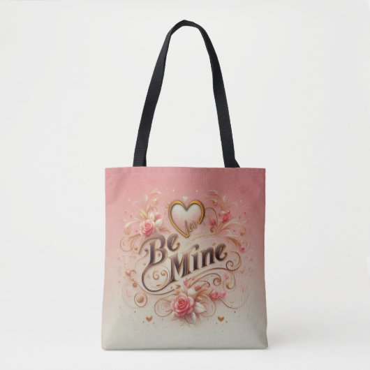 Tote Bag Conception de la Saint-Valentin Sois Mienne avec C (Devant)