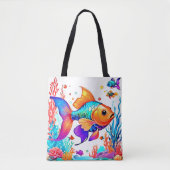 Tote Bag Conception de la scène de poisson Imaginaire (Devant)