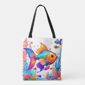 Tote Bag Conception de la scène de poisson Imaginaire (Dos)