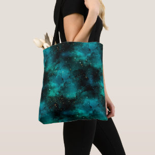 Tote Bag Conception de la série Galaxie sarcelle 1