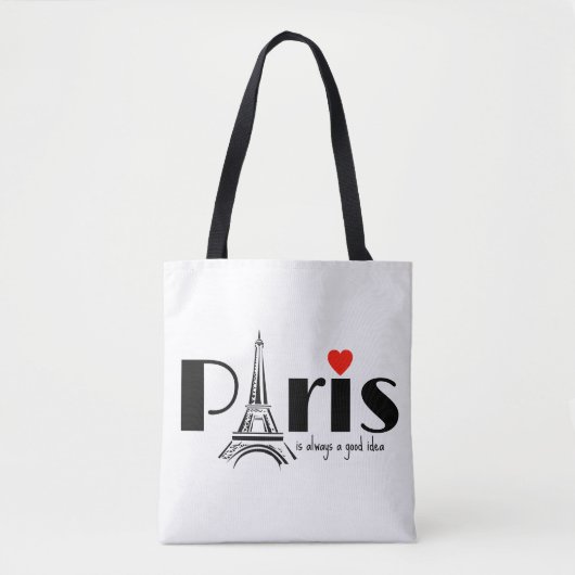 Tote Bag Conception de la Tour Eiffel de Paris (Devant)