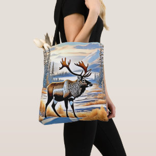 Tote Bag Conception de la vue de rennes arctiques