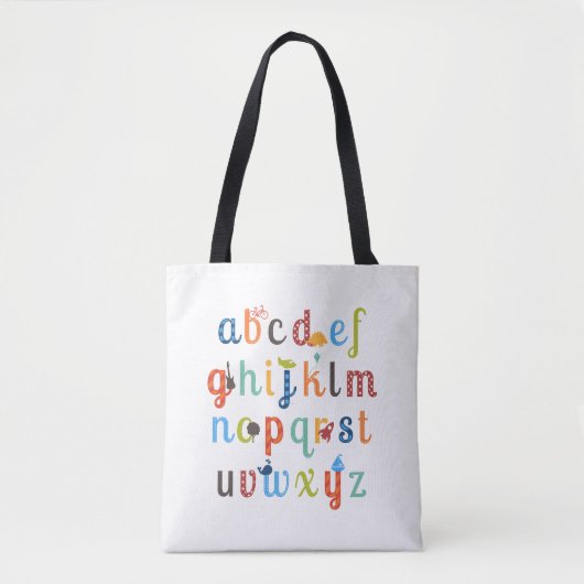 Tote Bag Conception de l'alphabet (Devant)