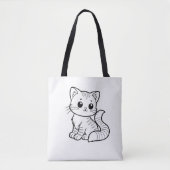 TOTE BAG CONCEPTION DE L'ART CAT CUTE (Devant)