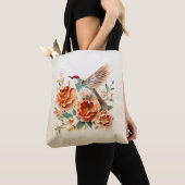 Tote Bag Conception de l'artisanat en papier de fleurs et d (De près)