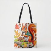 Tote Bag Conception de l'écureuil de forêt (Devant)