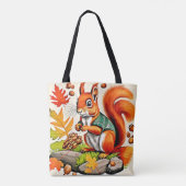 Tote Bag Conception de l'écureuil de forêt (Dos)